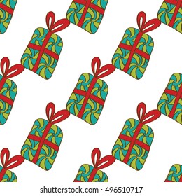 Merry christmas seamless pattern for your creative design. Vector illustration