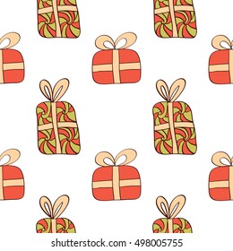 Merry christmas seamless pattern for your creative design. Vector illustration
