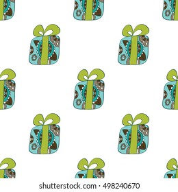 Merry christmas seamless pattern for your creative design. Vector illustration