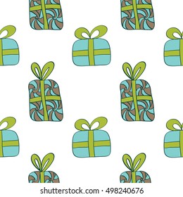 Merry christmas seamless pattern for your creative design. Vector illustration
