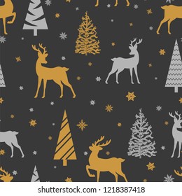 Merry Christmas Seamless Pattern.Vector Illustration.