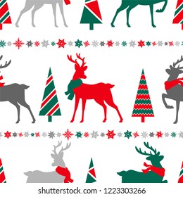 Merry Christmas Seamless Pattern.Vector illustration.