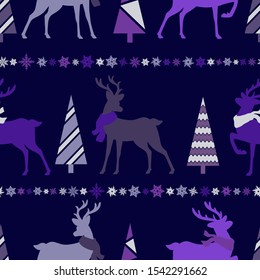 Merry Christmas seamless pattern.Vector illustration.
