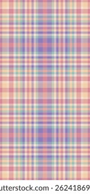 Merry christmas seamless textile background, feminine check texture pattern. Neat plaid vector fabric tartan in red and light colors palette.