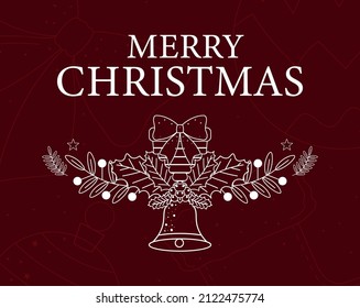 merry christmas season elegant card