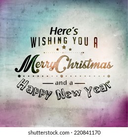 Merry Christmas Season Greetings Quote Vector Design