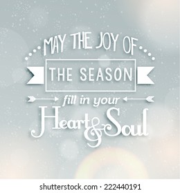 Merry Christmas Season Greetings Quote Vector Design