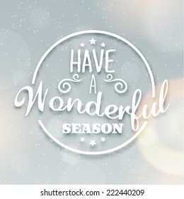 Merry Christmas Season Greetings Quote Vector Design