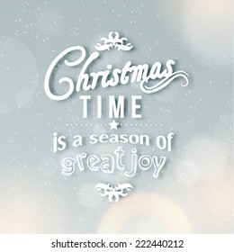 Merry Christmas Season Greetings Quote Vector Design
