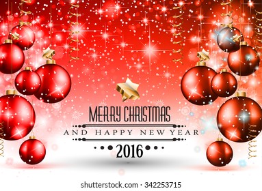 Merry Christmas Seasonal Background for your greeting cards, New Years Flyer, Chrstmas dinner invitation, posters and do on.