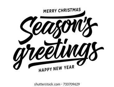 Merry Christmas Seasons Greetings Inscription