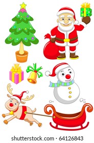 merry christmas set 2011 vector