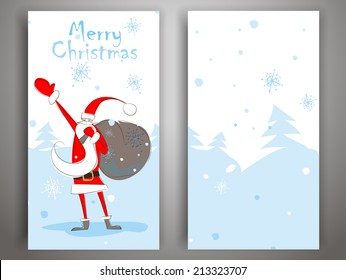 Merry Christmas set, and Happy New Year card with Santa