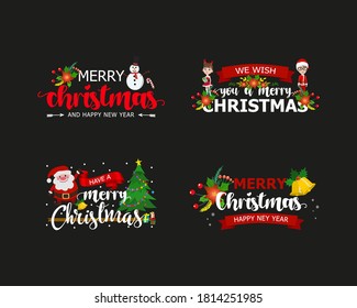 Merry Christmas set.2 vector eps