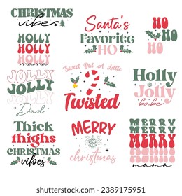 Merry Christmas Shirt Bundle, Christmas Holidays Shirt, Funny Christmas Print Template