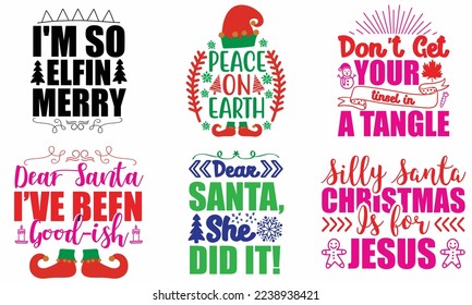 Merry Christmas Shirt Design Bundle For Print