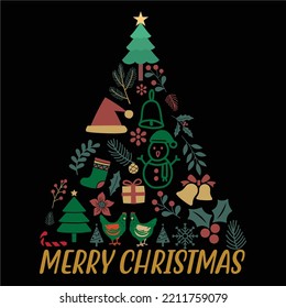 Merry Christmas shirts Print Template, Xmas Ugly Snow Santa Clouse New Year Holiday Candy Santa Hat vector illustration for Christmas hand lettered