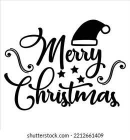 Merry Christmas shirts Print Template, Xmas Ugly Snow Santa Clouse New Year Holiday Candy Santa Hat vector illustration for Christmas hand lettered