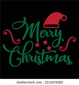 Merry Christmas shirts Print Template, Xmas Ugly Snow Santa Clouse New Year Holiday Candy Santa Hat vector illustration for Christmas hand lettered