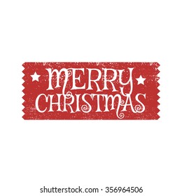 Merry Christmas Sign, grunge vector