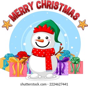 Merry Christmas sign icon cartoon illustration