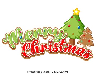 Merry Christmas Sign Icon Cartoon, Festive and Cheerful Design, Perfect for Holiday Decorations and Cards, Capture the Spirit of Christmas with a Fun and Whimsical Icon for Your Celebrations.