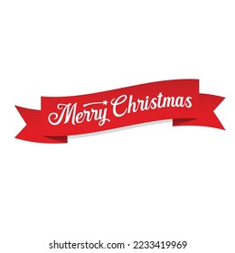 Merry Christmas sign lettering red