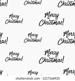 Merry Christmas sign seamless pattern.