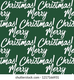 Merry Christmas sign seamless pattern.