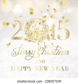 Merry christmas sign shine over white background. Vector illustration.