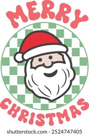 Merry Christmas - Christmas Sign  , Vintage Christmas Sign  , retro Christmas  design