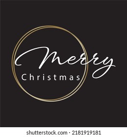 Merry Christmas simple design black and white