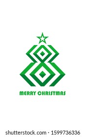 MERRY CHRISTMAS SIMPLE DESIGN FOR GREETING CARD
