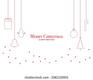 Merry Christmas Simple Template Vector