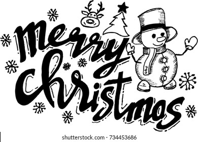 merry christmas, sketch