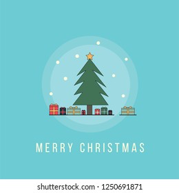 Merry christmas in snow
