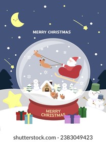 MERRY CHRISTMAS WITH SNOW BALL
