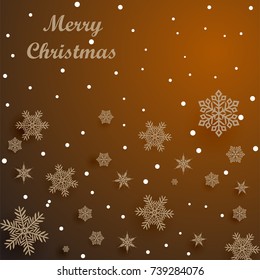 Merry christmas snow flake background
