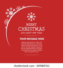 Merry Christmas snow flake design template