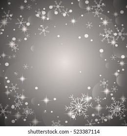 Merry Christmas with snowflake background