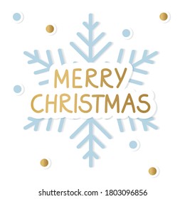 Frohe Weihnachten mit Schneeflocken-Konzept - Vektorgrafik