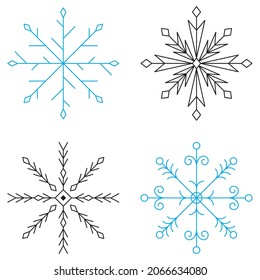 Merry Christmas And Snowflake Element