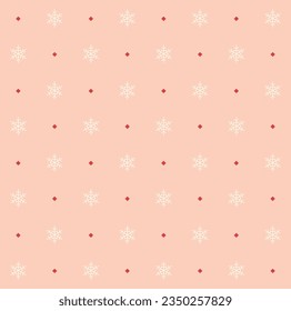 Merry Christmas snowflake seamless pattern. Vector illustration.