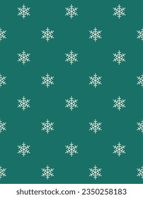 Merry Christmas snowflake seamless pattern. Vector illustration.