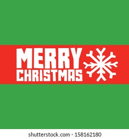 Merry christmas snowflake vector postcard
