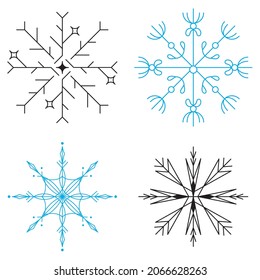 Merry Christmas And Snowflakes Element