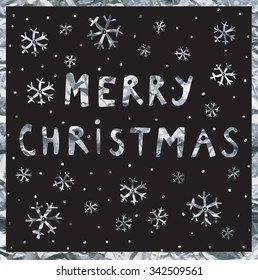 Merry Christmas snowflakes pattern