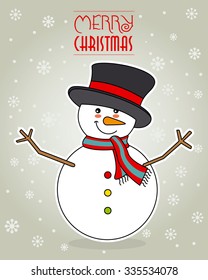 Merry Christmas. Snowman