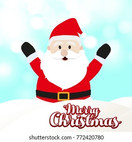 Merry Christmas snowman with christmas background