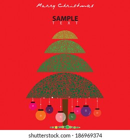 Merry Christmas snowman and background Vector
